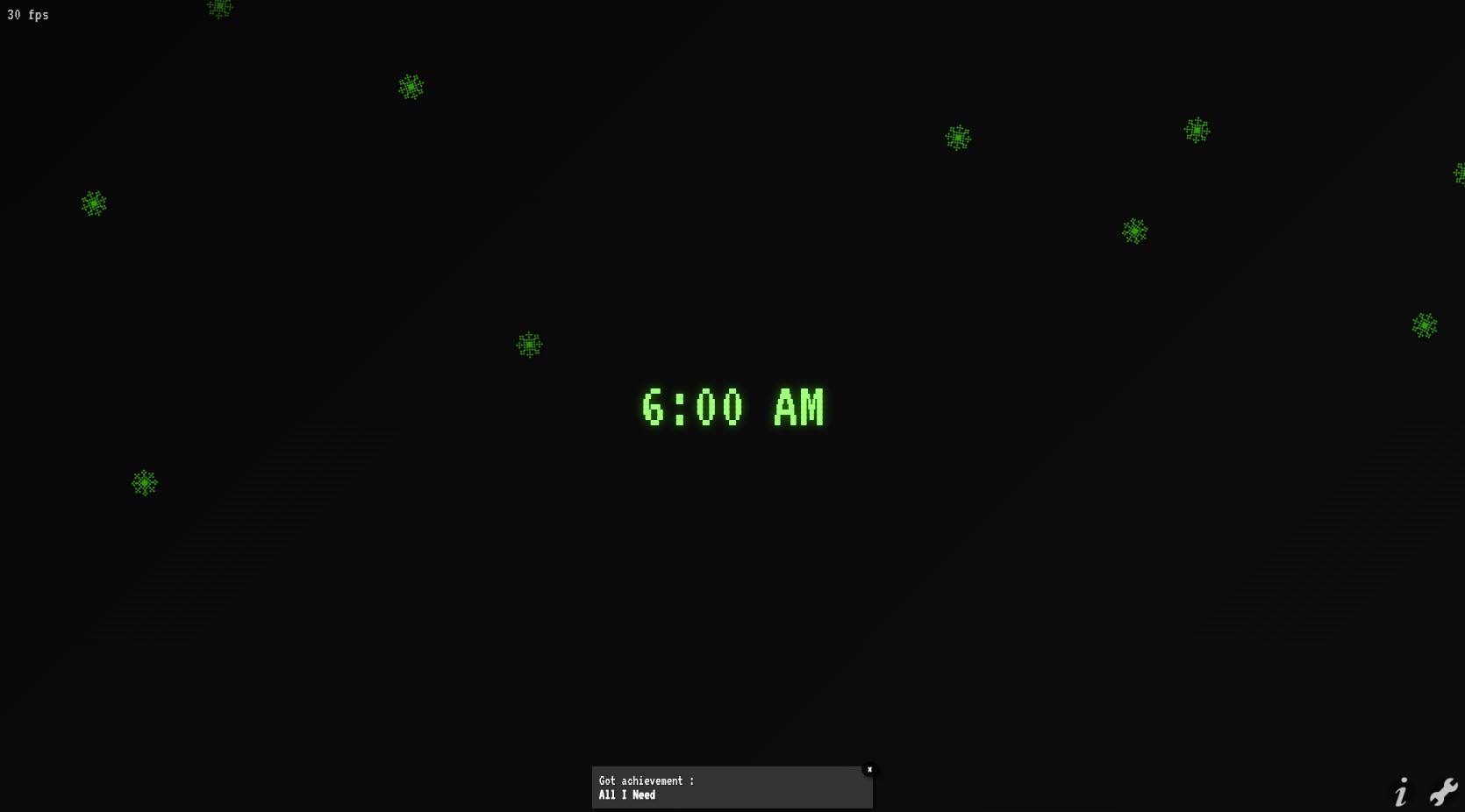 the end screen after surviving a night