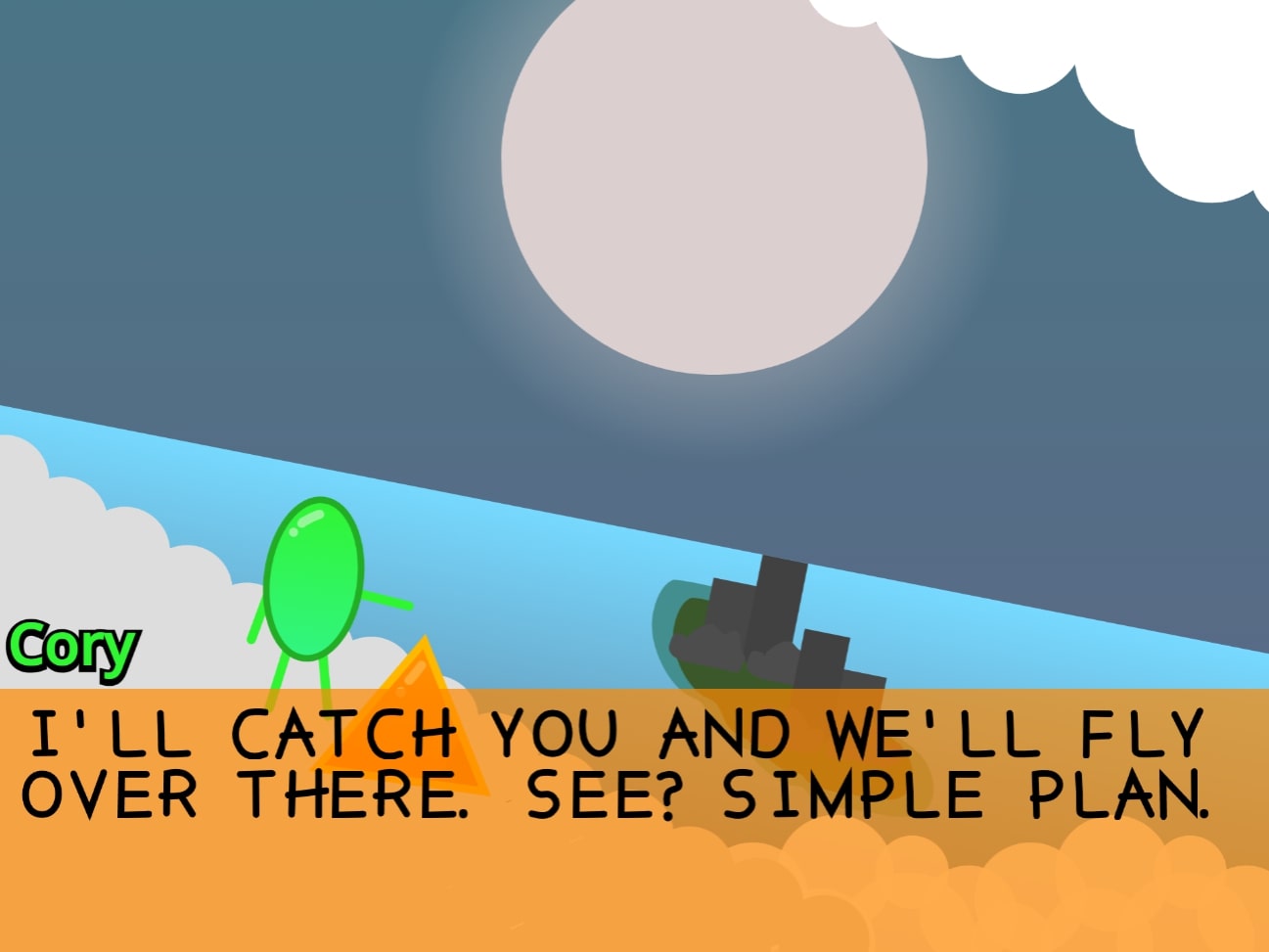 cutscene featuring Cory in Cloud Central